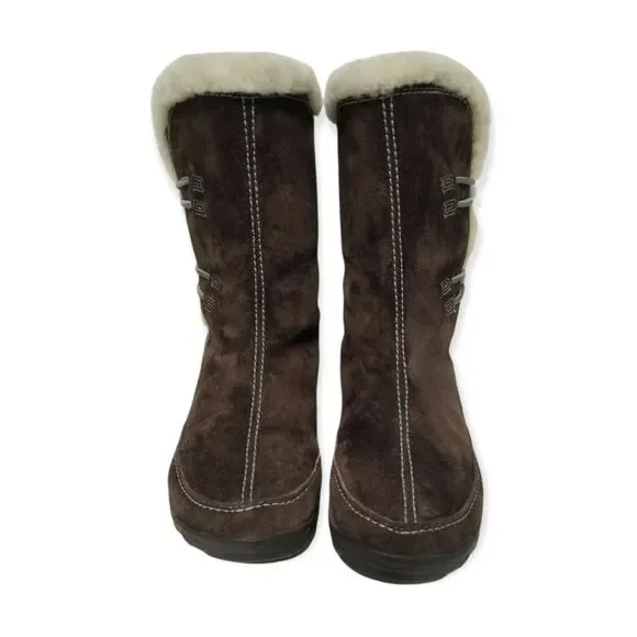 Merrell Yarra Womens Waterproof Boots Primaloft Polartec Lined‎ Brown Size 6 - Picture 3 of 10